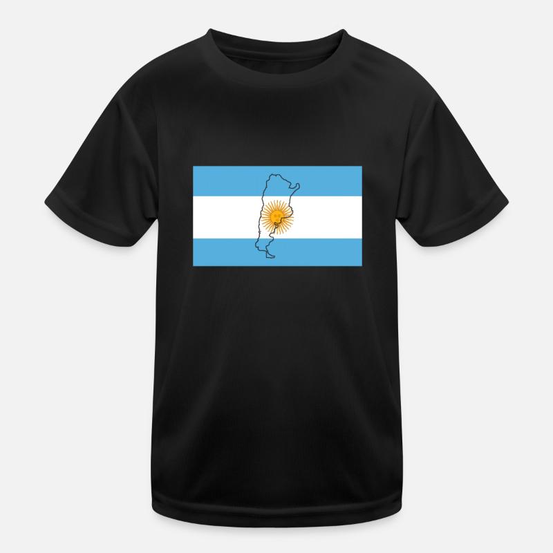 Argentina Flag Kids Functional T-Shirt