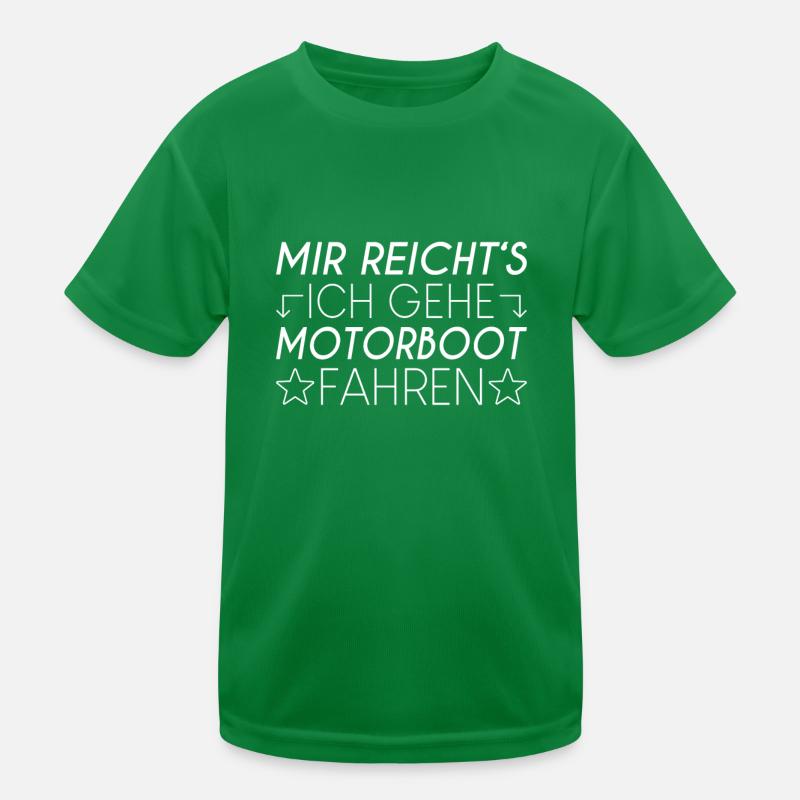 Motorboot Spruch Kinder Funktions-T-Shirt