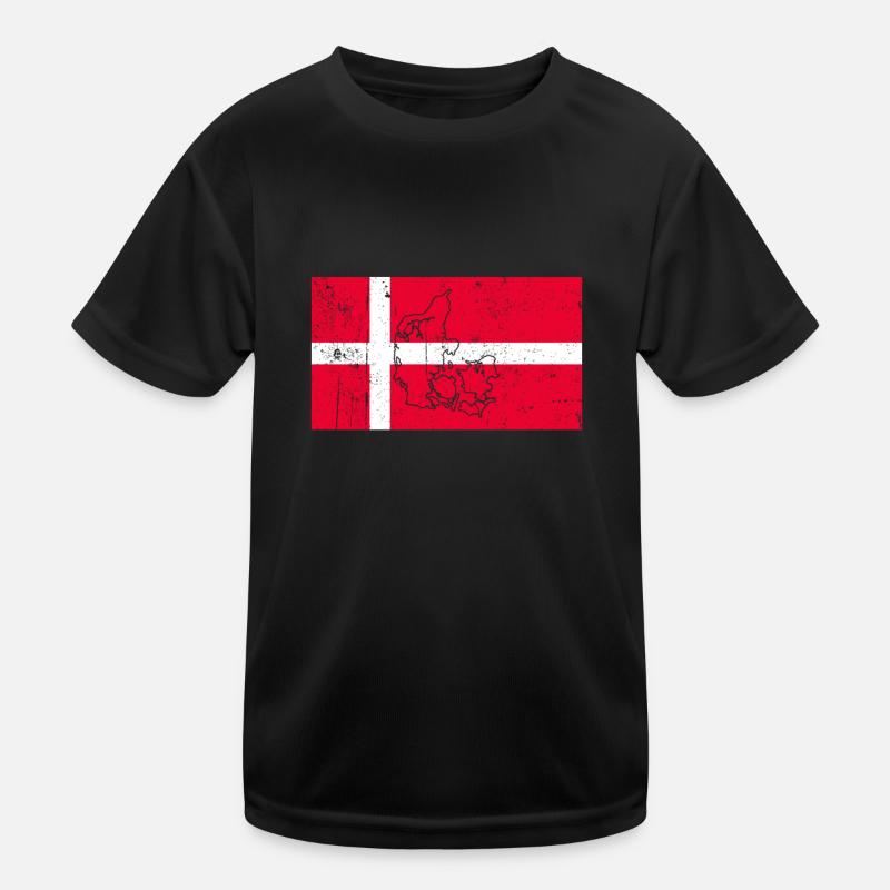 Drapeau du Danemark T-shirt sport Enfant