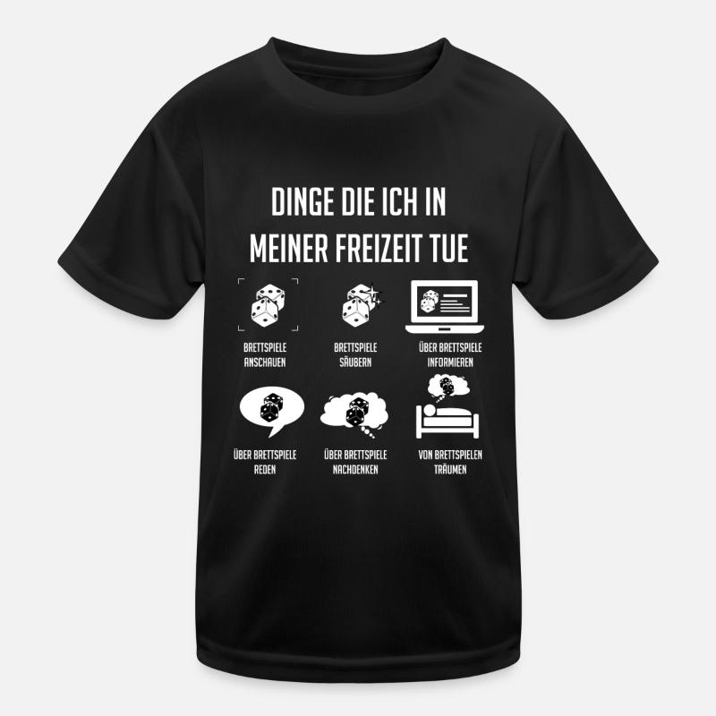 Brettspiele, Brettspiel, Brettspiele Spielen - Kinder Funktions-T-Shirt - Schwarz