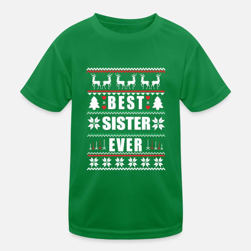 Funny Ugly Christmas Best Sister Ever Kinder Funktions-T-Shirt