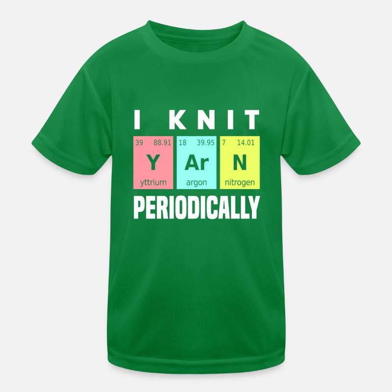 Stricken Chemische Elemente Stricker Kinder Funktions-T-Shirt