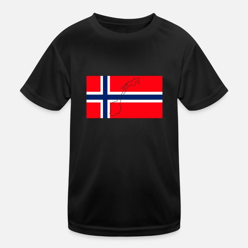 Norwegen Kinder Funktions-T-Shirt