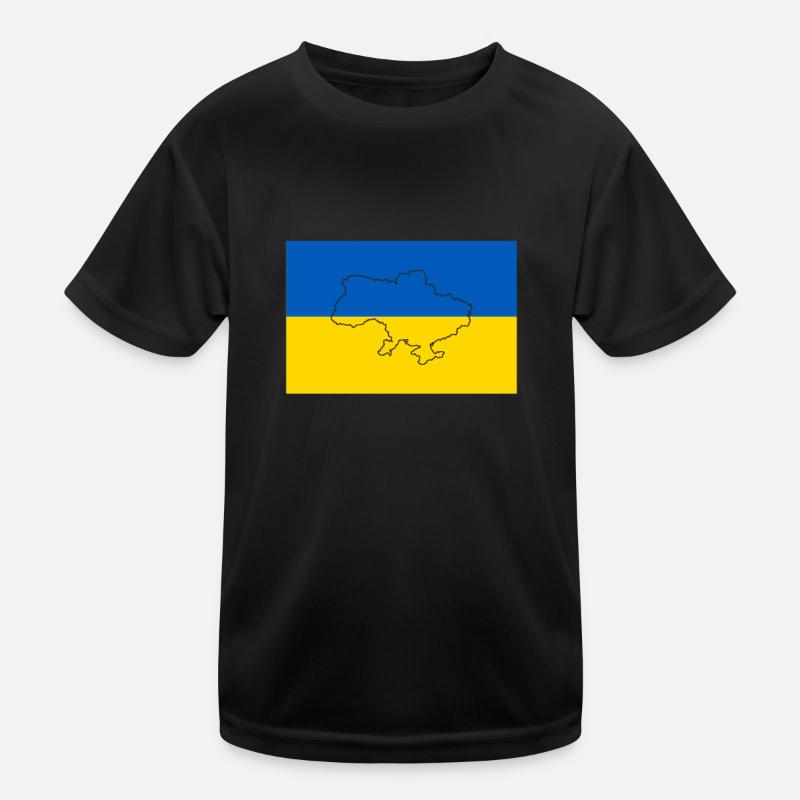 Ukraine Flag Kids Functional T-Shirt