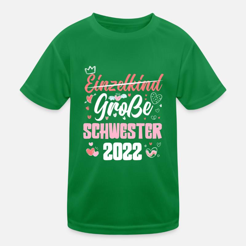 Süßes Ich Werde Große Schwester 2022 Kinder Funktions-T-Shirt