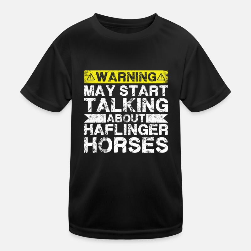 Über Haflinger Horse Sprechen Kinder Funktions-T-Shirt