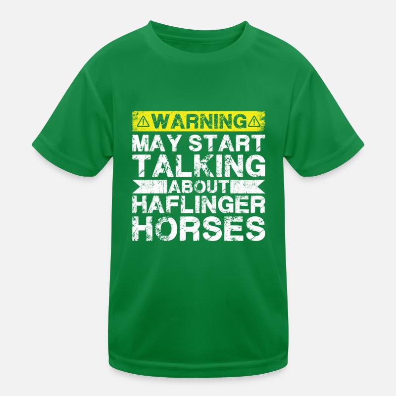 Über Haflinger Horse Sprechen Kinder Funktions-T-Shirt