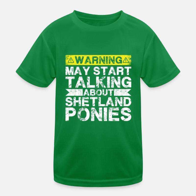 Über Shetlandponys Sprechen Kinder Funktions-T-Shirt
