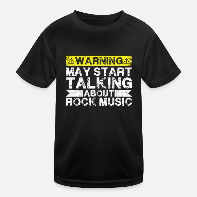 Über Rockmusik Sprechen Kinder Funktions-T-Shirt