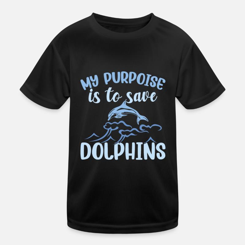 Delfin Delfine Kinder Funktions-T-Shirt