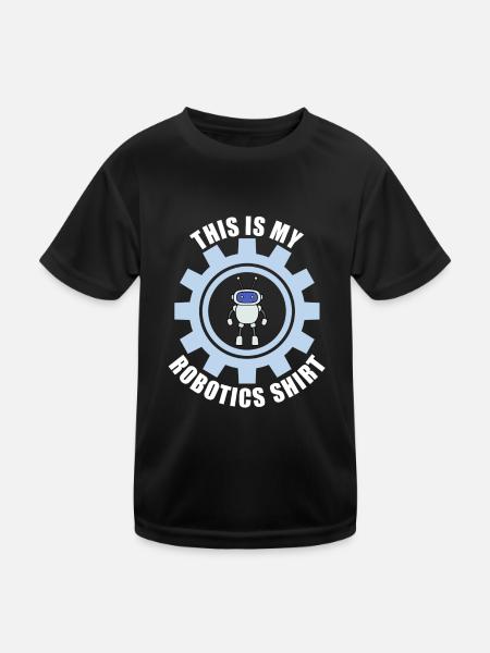 Ingénieur en robotique Ironic Robot Fan - T-shirt sport Enfant - noir - Devant
