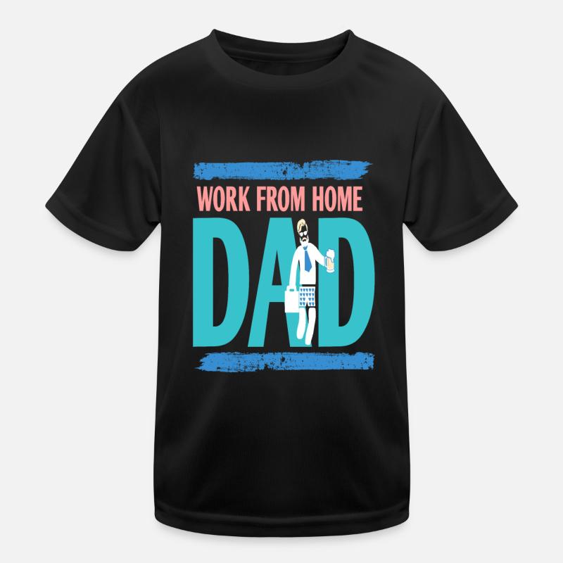 Retro Vintage Work From Home Dad Cool T-Shirt Kids Functional T-Shirt