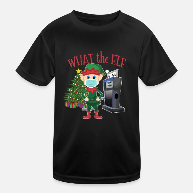 Ce que l’Elfe - Elfe avec masque et pompe à essence T-shirt sport Enfant