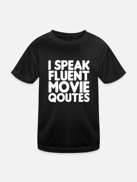 Film Filzitate Saying - Kids Functional T-Shirt - black - Front