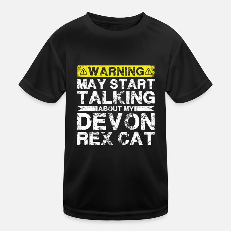 Speaking of Devon Rex Cat Kids Functional T-Shirt
