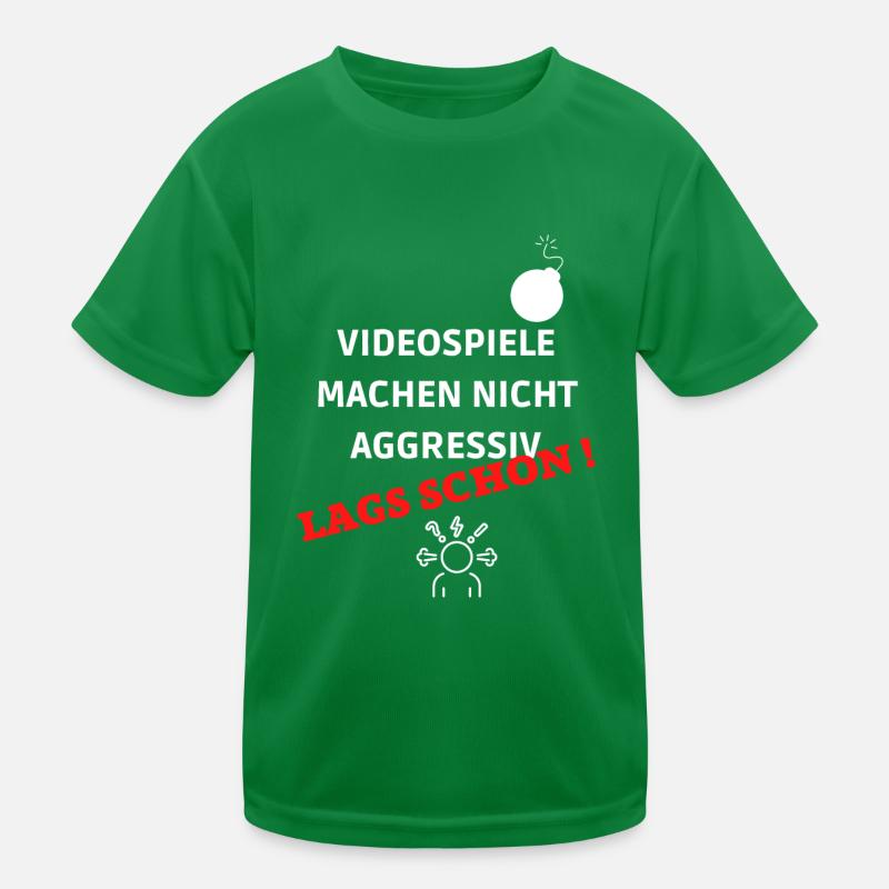 VIDEOSPIELE MACHEN NICHT AGGRESSIV LAGS SCHON Kinder Funktions-T-Shirt