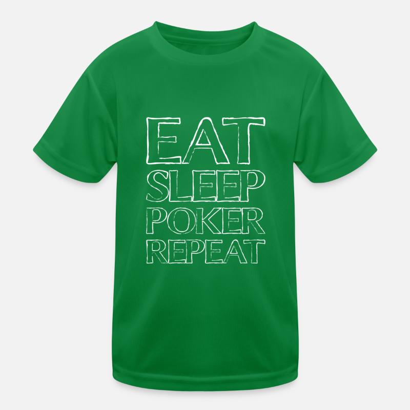Manger Sleep Poker T-shirt sport Enfant