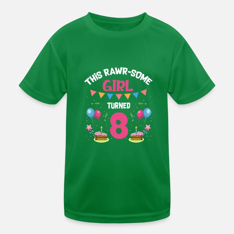 Parasaurolophus Mädchen Design Geburtstagsparty Kinder Funktions-T-Shirt