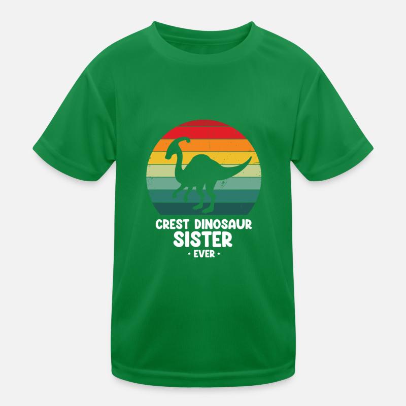 Crest Dinosaur Sister for Parasaurolophus Kids Functional T-Shirt