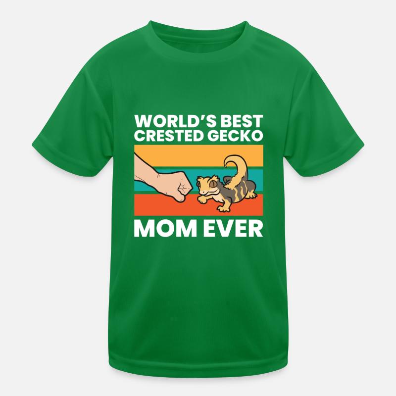 Die beste Schopfgecko-Mutter der Welt Kinder Funktions-T-Shirt