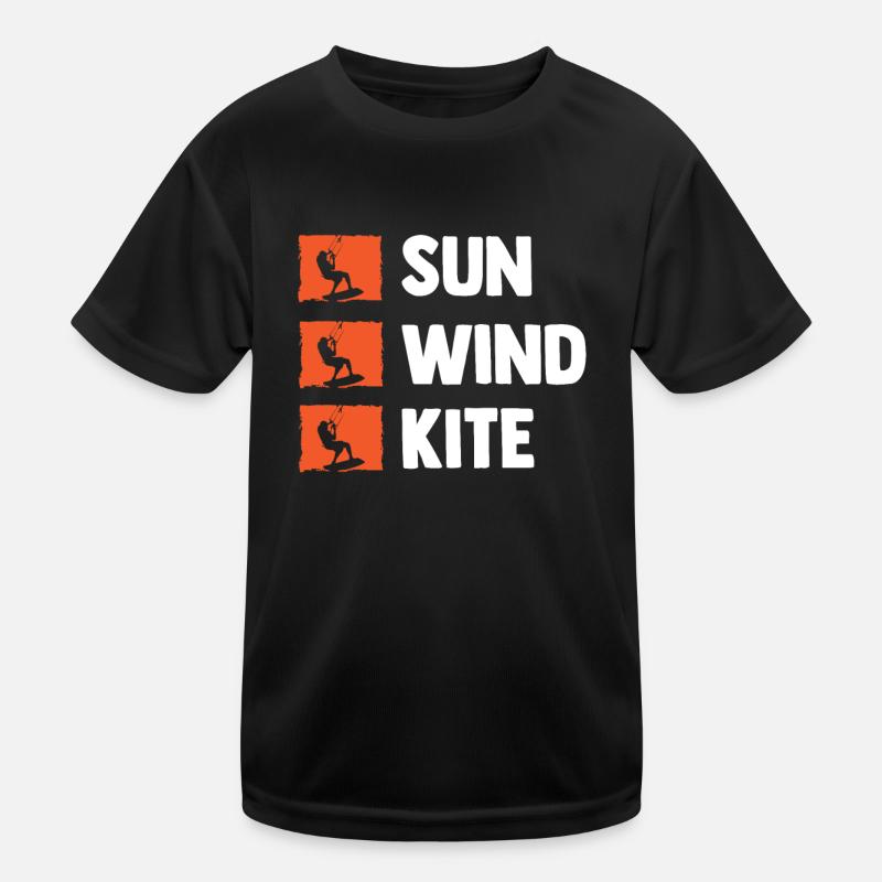 Kite Kitesurfen Kiteboard Kinder Funktions-T-Shirt