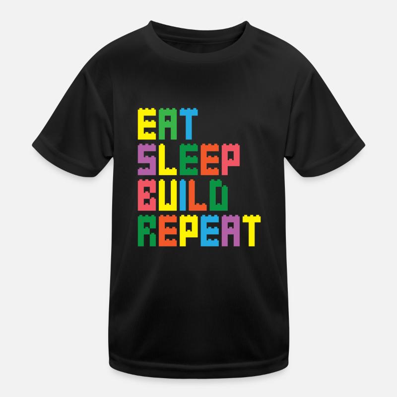 Enfants Blocs de construction Briques Jouets Blocs de serrage T-shirt sport Enfant