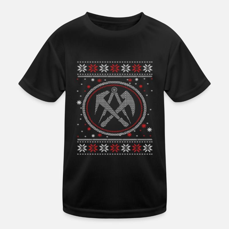 Ugly Roofer Motif Noël Temps de Noël Réveillon de Noël T-shirt sport Enfant