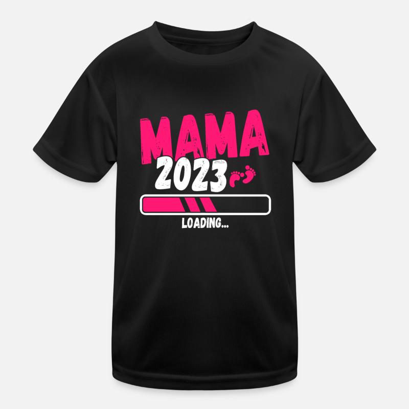 Werdende Mama 2023 Kinder Funktions-T-Shirt