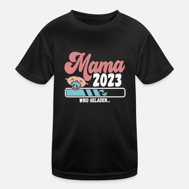 Werdende Mama 2023 Kinder Funktions-T-Shirt
