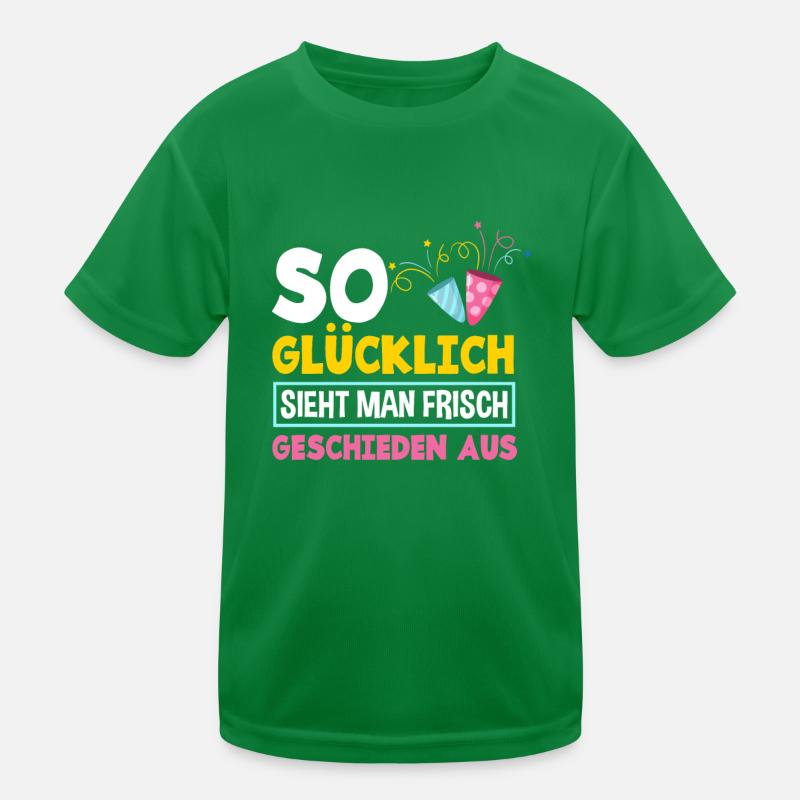 Glück Geschieden Scheidung Party Kinder Funktions-T-Shirt