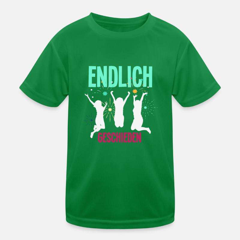 Endlich Geschieden Scheidungsparty Kinder Funktions-T-Shirt