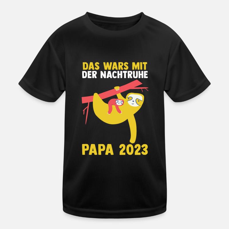 Vater 2023 Schwanger Werdender Papa Kinder Funktions-T-Shirt