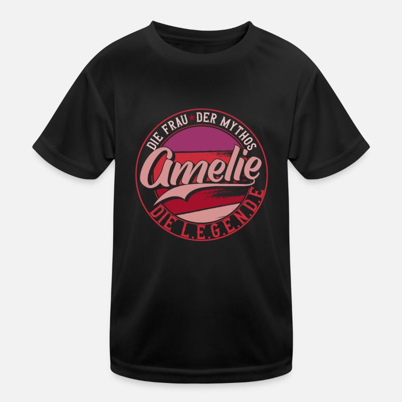 Die frau der Mythos die Legende Amelie Geschenk Kinder Funktions-T-Shirt