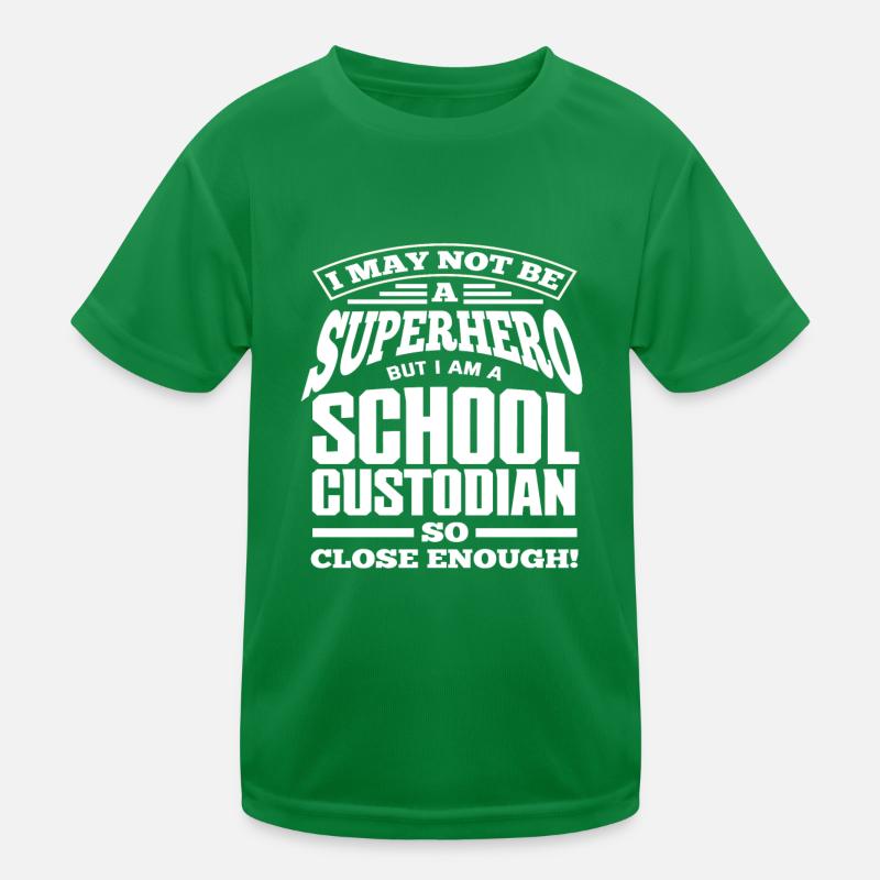 Super-héros concierge d’école T-shirt sport Enfant