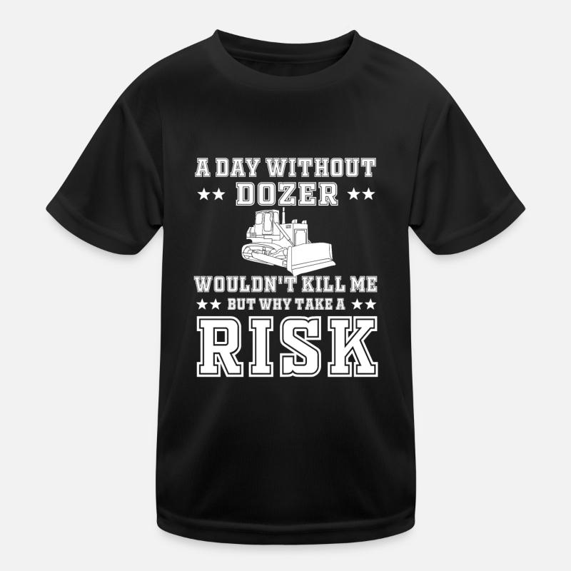 Funny bulldozer driver Kids Functional T-Shirt