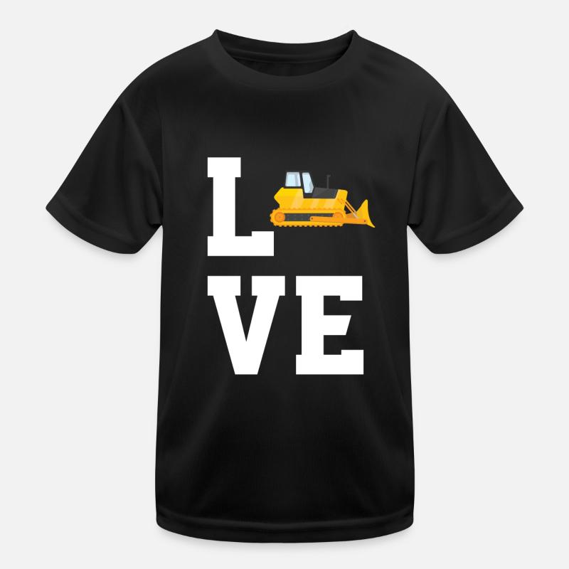 Dear Bulldozers Kids Functional T-Shirt