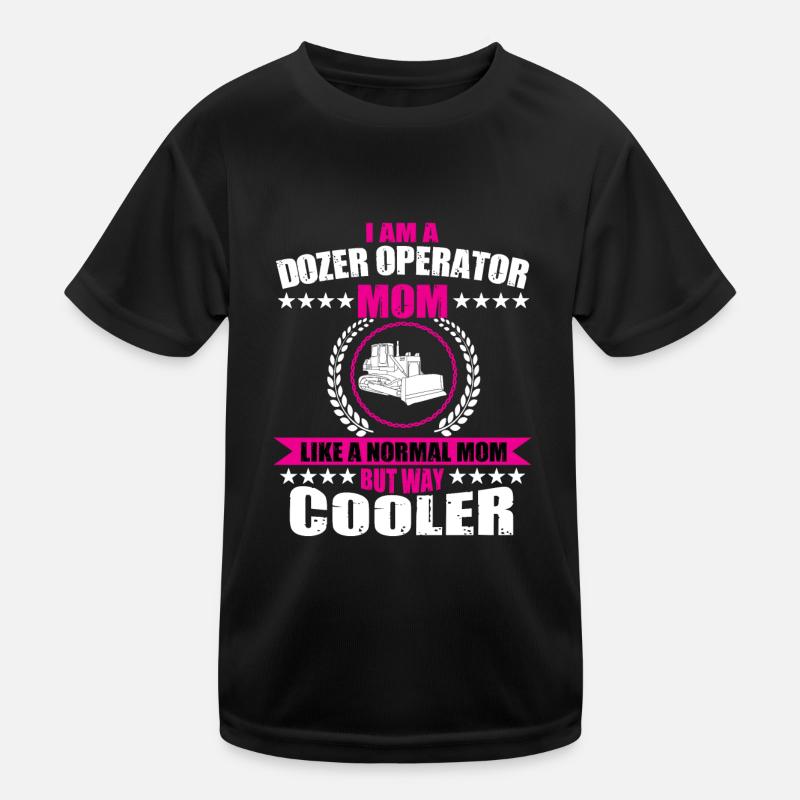 Bulldozer Mama Kids Functional T-Shirt