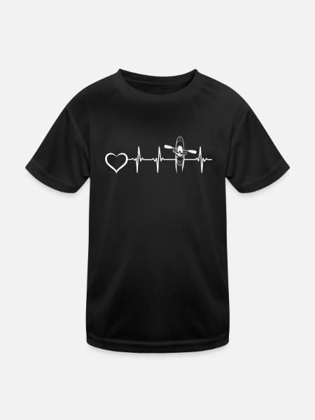 Lac Kayak En Eau Vive Kayak Canoë - Kayak H - T-shirt sport Enfant - noir - Devant