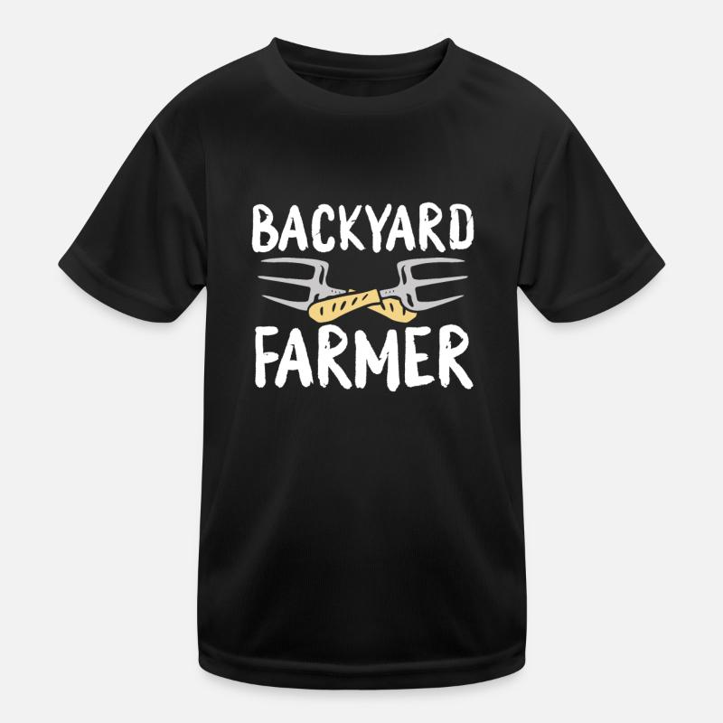 Farmer in the backyard Kids Functional T-Shirt