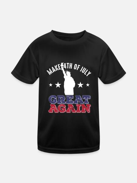 Make 4th Of July Great Again Retro Vintage - Kids Functional T-Shirt - black - Front