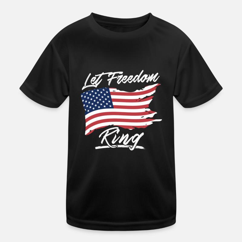 Let Freedom RING Awesome Patriotic American Kids Functional T-Shirt