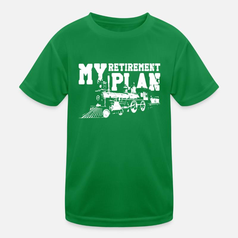 Steam Train Driver Trainspotting Kids Functional T-Shirt