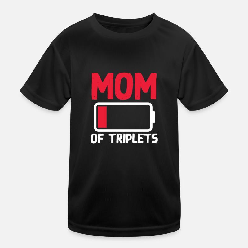 Mutter Der Drillinge Schwangerschaftsankündigung Kinder Funktions-T-Shirt