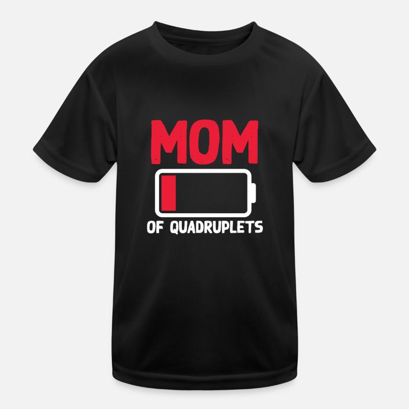 Mutter Von Vierlingen Schwangerschaftsmitteilung Kinder Funktions-T-Shirt