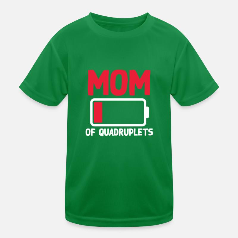 Mutter Von Vierlingen Schwangerschaftsmitteilung Kinder Funktions-T-Shirt