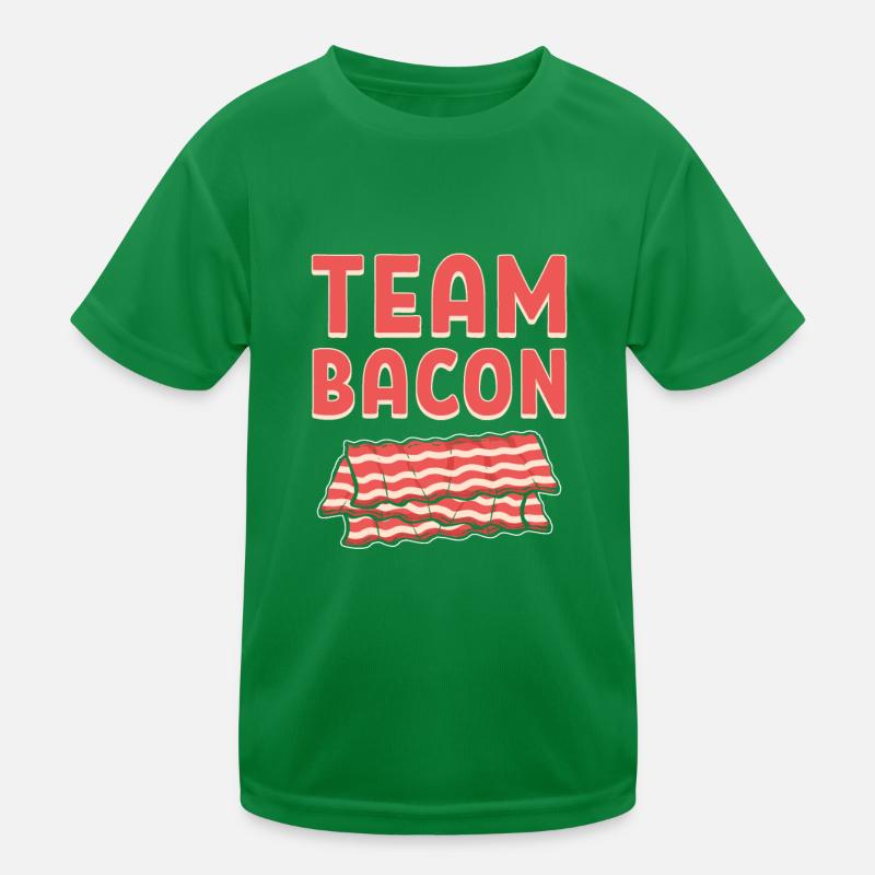 Team Bacon Ham Meat Breakfast Bacon and Egg Kids Functional T-Shirt