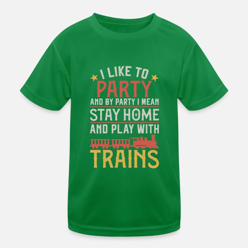 Steam Train Driver Trainspotting Kids Functional T-Shirt