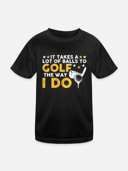 Il faut beaucoup de balles pour jouer comme moi - T-shirt sport Enfant - noir - Devant