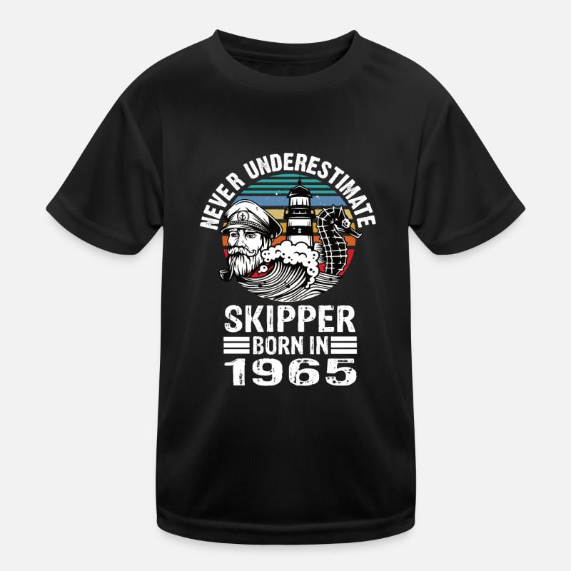 Never Underestimate Skipper né en 1965 T-shirt sport Enfant