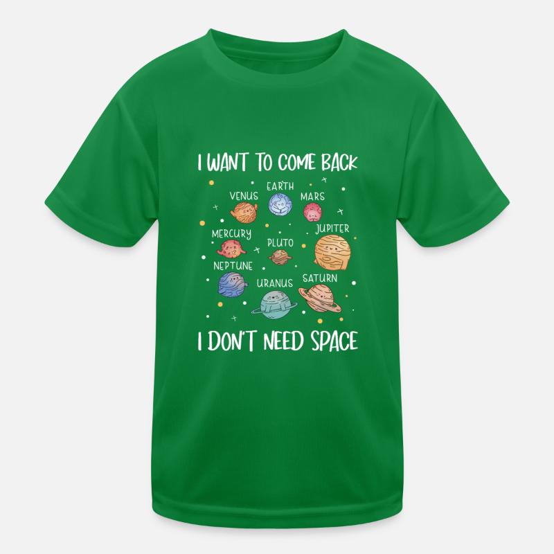 Pluto Planet I Want Come Back I Don't Need Space Kinder Funktions-T-Shirt